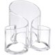 thumbnail image 1 of Makeup / Cosmetic Organizer Brush Storage Pot Brush Pen Holder 3 Compartments Clear Acrylic, 1 of 5