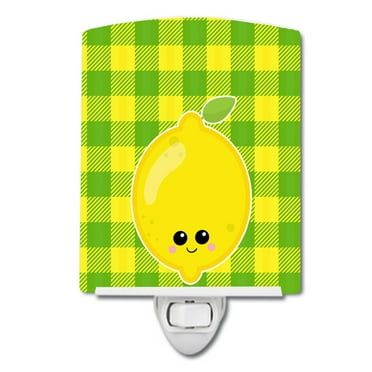 Caroline's Treasures BB7055CNL Lemon Face Ceramic Night Light, 6x4x3", multicolor