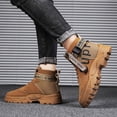 thumbnail image 2 of Botas de hombre de primavera y otoño, versátiles, de punta redonda, de caña alta, botas de moda, botas militares para hombre, botas de gran tamaño, zapatos para hombre, 2 of 6