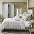 thumbnail image 2 of Michael Amini Reagan 7-piece Breathable Cotton Queen Duvet Set in Gray/Silver, 2 of 2