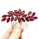thumbnail image 4 of Betiteto - Peineta para el pelo con cristales para novia, accesorios para mujeres y niñas (rojo), 4 of 5