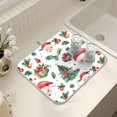 thumbnail image 7 of Ryvnso Vintage Santa Claus Trees Dish Drying Mat for Kitchen Countertop 18x24 Large Dish Pad Drainer Rack Dish Sink Mats, 7 of 7