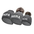 thumbnail image 2 of SUNSIOM Family Matching Beanie Hat, Soft Warm Embroidery Letters Winter Cap for Casual Daily, 2 of 4