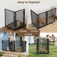 thumbnail image 6 of Dog Gate, Domipet Pet Gate Freestanding, 80''Extra Wide Dog Gate 32''Height Pet Playpen for Doorways, Black, 6 of 10