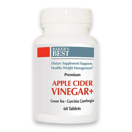 Baker’s Best Apple Cider Vinegar+ Tablets | Weight Loss Enhancing Supplements and Appetite Suppressant Helpers | Fat Burner, Metabolism Booster, 60 (Best Weight Loss Tablets Uk)