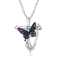 thumbnail image 1 of S925 Silver Butterfly Cross Necklace, 1 of 5