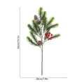 thumbnail image 2 of Christmas Decorations for Tree Artificial Simulation Pines Needles One Fake Pines Branches Christmas Desktop Decoration Christmas Red Fruit Pines Needles Christmas Decorations Table Decor, 2 of 6