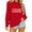 Red, variant on KIHOUT Fashion Sweatshirt for Women Valentine's Day Women's Casual Printed Thin Sweater Long Sleeve Round Neck Shirt Tops