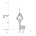 thumbnail image 2 of 14k WG W Key Charm in 14k White Gold, 2 of 3