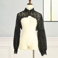 thumbnail image 2 of KuKuzhu Detachable Dickey Collar Blouse False Collar Half Shirt Long Sleeve Cropped Crop Tops, 2 of 3