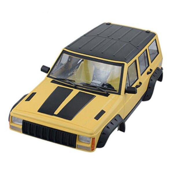 Piezas de Carcasa de Plástico para Coches de Carreras RC Axiales SCX10 90046 90047 CUTICAT Amarillo