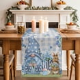 thumbnail image 2 of Table Runner 36 Inches Long for Kitchen Dining, Easter Dresser Scarf Farmhouse, Dining Table Decorations for Wedding/Parties, Spring Blue Gnomes Rabbit Eggs Floral Buffalo Plaid 13 x 36 In, 2 of 8