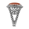 thumbnail image 6 of Sterling Silver Red Jasper Concha Flower Ring, Sizes 5 to 10, 6 of 9