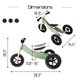 thumbnail image 3 of Bicicleta de equilibrio de madera para niños pequeños Banana Bike, color verde, 76 x 43 cm, 3 of 6