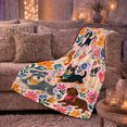 thumbnail image 6 of Playful Dog Portrait Garden, Playful Pet Portrait Pattern, Warm Flannel Blanket for Living Room and Bedroom with Detailed Artwork, Dog Lovers Just Because Gift, Pet Lover Home Decor, 6 of 9