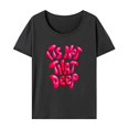 thumbnail image 1 of Camiseta para mujer simple y clásica con cuello redondo para viajes, viajes, camping SG, 1 of 7