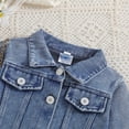 thumbnail image 5 of Generic Toddler Baby Boys Girls Fall Big Sister Letter Embroidered Long Sleeve Denim Jacket Autumn Winter Clothes for Outdoor Indoor Holiday（4-5 Years Pink）, 5 of 9
