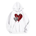 thumbnail image 3 of WEAIXIMIUNG Sweat-Shirt pour Femmes Zip Sans Capuche Col Rond Poche Imprimé Cœur Saint-Valentin Manches Longues, 3 of 3