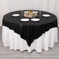 thumbnail image 6 of BalsaCircle 72x72 in Black Glitter Sequin Dots Polyester Square Table Overlay Wedding Party Events Decorations, 6 of 8