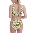 thumbnail image 3 of Vsdgher Womens High Waisted Bikini Sets Two Piece Swimsuit Lemon Fruits Vegetables Print Tummy Control Bathing Suit-Large, 3 of 8