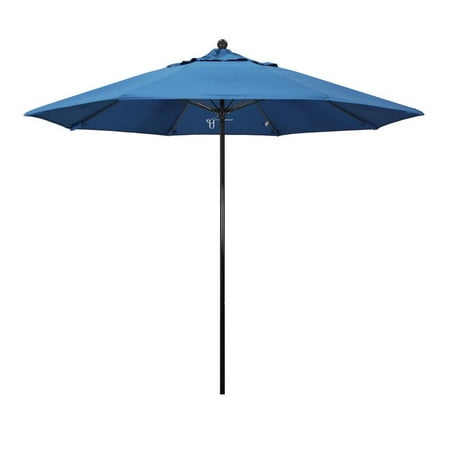 Fiberglass Patio Roof California Umbrella Oceanside Series Patio Market Umbrella in Pacifica with Black Fiberglass Pole Fiberglass Ribs Push Lift ()