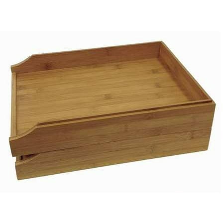 BUDDY PRODUCTS BB-009 Letter Tray,2 Compartments,Bamboo