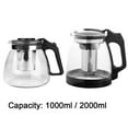 thumbnail image 3 of 1000/2000 ml glass tea kettle with percolator, glass coffee kettle with percolator, tea kettle, 3 of 8