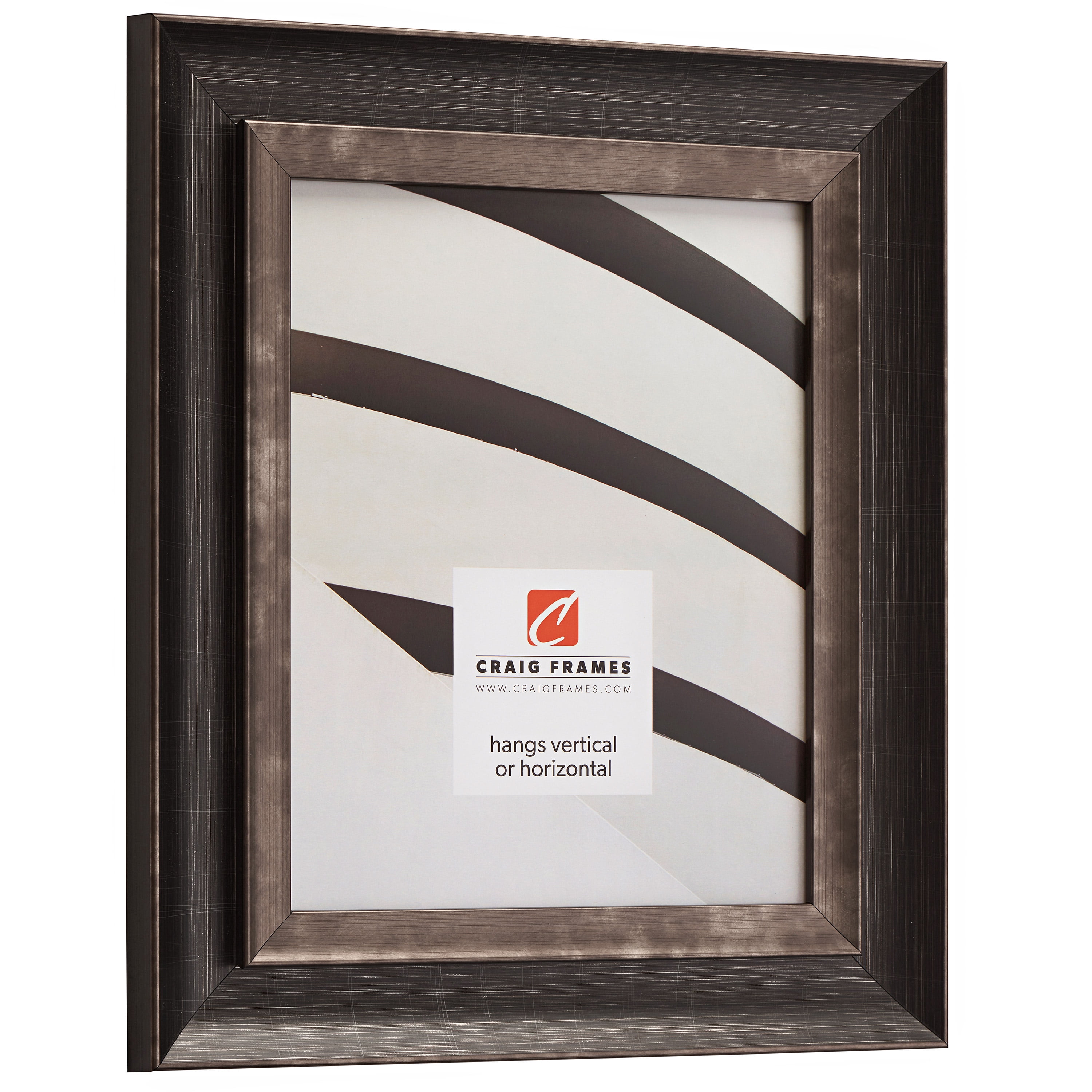 Craig Frames Ventura, 18x24 inch Picture Frame, Scratched Black