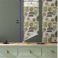 thumbnail image 5 of Ambesonne Tropical Peel & Stick Wallpaper for Home, Semicircles Foliage Plot, 13"x36", Pale Olive Green Amber, 5 of 5