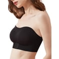 thumbnail image 2 of KOMOO Women Lingerie Detachable Strapless Front Buckle Lift Bra Anti-Slip Invisible Push Up Bandeau Bra, 2 of 8