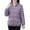 Purple XXXL, variant on Cotton Padded Coat Stand Collar Long Sleeve Zipper Placket Warm Winter Jacket with Pockets Solid Color Thickened Quilted Outwear
