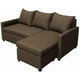 thumbnail image 5 of Sala Esquinera Modular El Bazar Store Vancouver Chocolate 175x130 cm Sofa Lado derecho ó izquierdo Económica, Tela Lino, 5 of 6