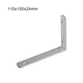thumbnail image 2 of pitrice 4pcs L Bracket Corner Braces Joint Angle Brackets Wall-mounted Bench Shelf Support Heavy Duty Furniture Hardware Rack 150*110*24*4mm, 2 of 9