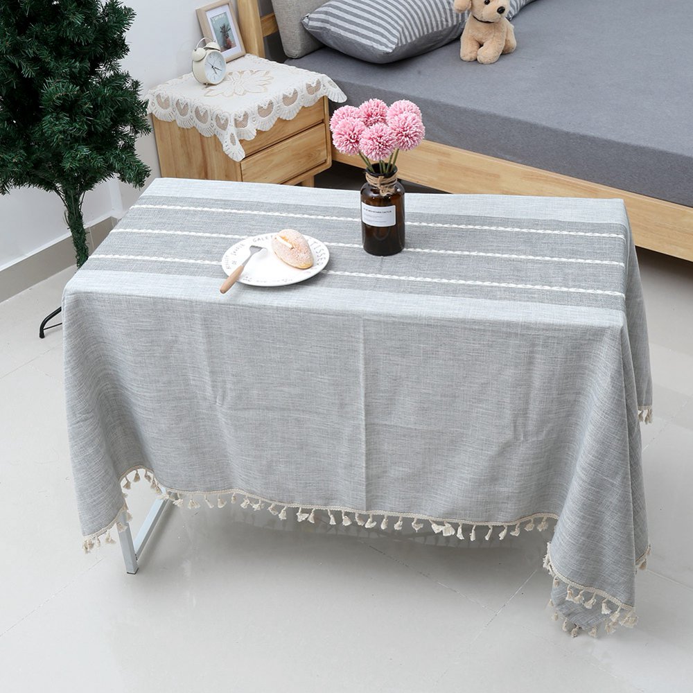 Kritne Cotton and Linen Table Cloth Dining Kitchen Table Cover