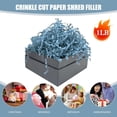 thumbnail image 2 of Sky Blue Crinkle Cut Paper Shred Filler, 1 LB Basket Filler Shredded Paper, Confetti Stuffing for Basket Filling, Halloween, Thanksgiving, Christmas, Birthdays, Gift Wrapping, Stuffer Party Supplies, 2 of 4