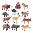 thumbnail image 2 of Conjunto de 12 modelos de animales de África perfecl figuras de simulación juguetes educativos, 2 of 8