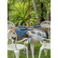 thumbnail image 4 of Outdoor Tablecloth with Umbrella Hole Zipper Autumn Forest Deer Round Tablecloth 54" Waterproof Outside Table Cloth Elk River Vintage Patio Table Cover Tablecloths for Picnic Party, 4 of 8