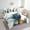 Blue White Orange, variant on Erosebridal Feather Bedding Sets Twin Size,Abstract Art Comforter Sets with Sheets,Blue Orange,7pcs