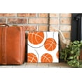 thumbnail image 3 of Basketballs Dark Orange Basketballs 12 x 12 Wood Wall Sign Plaque, 3 of 4