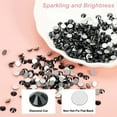thumbnail image 5 of Uxcell Round Flatback Rhinestones Flat Back Crystal Glass Gems Diamonds for DIY Craft Clothes Nail Art Decoration Gray Black, 5 of 7