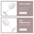 thumbnail image 3 of Homoyoyo 4Pcs Plastic Goblets White Simple Design Wine Glasses for Bars and Home Use, 3 of 8