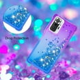 thumbnail image 5 of For Xiaomi Redmi Note 10 Pro/Note 10 Pro Max Case With Creativity Clear Gradient Quicksand Glitter Flowing Liquid Floating Case Bling Diamond Sparkle Cover for Redmi Note 10 Pro JB Purple Navy, 5 of 14
