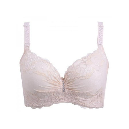 

Topumt Women Adjustment Push Up Underwire Bra Thin Padded Bra Lady Gather Lace Floral Bra Brassieres Underwear Lingerie Cup D