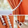 thumbnail image 5 of Paquete de 2 alzapaños magnéticos para cortinas con cuentas blancas, estilo simple y elegante, moderno, aptos para la mayoría de las cortinas, 5 of 5