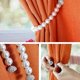thumbnail image 5 of 2 Pack White Beaded Magnetic Curtain Tiebacks, Simple and Elegant, Modern Style, Suitable for Most Curtains, 5 of 5