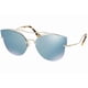 thumbnail image 1 of 🍀MIU MIU MU52SS ZVN-5Q0 Gold/Blue Silver Mirrored Butterfly Sunglasses NEW, 1 of 5