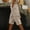 Khaki, variant on BUIGTTKLOP Cotton Linen Shorts for Women Knee Length Summer Casual Shorts Elastic Waisted Side Button Shorts with Pockets