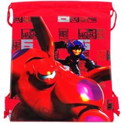 Disney Big hero drawstring bag Multi Purposes Use Black or Red