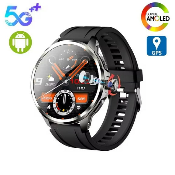 E EYAFA 4G Smart Watch Android System with 1.95 inch AMOLED Screen and SIM Card Slot 3GB RAM 32GB ROM
