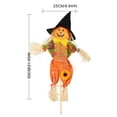 thumbnail image 2 of HAHUT 1 Pack Fall Harvest Scarecrow Decorations - 21.65" Standing Thanksgiving Scarecrows with Sunflowers and Bow for Autumn, Halloween, Garden, Yard, Porch Decor (Orange), 2 of 7